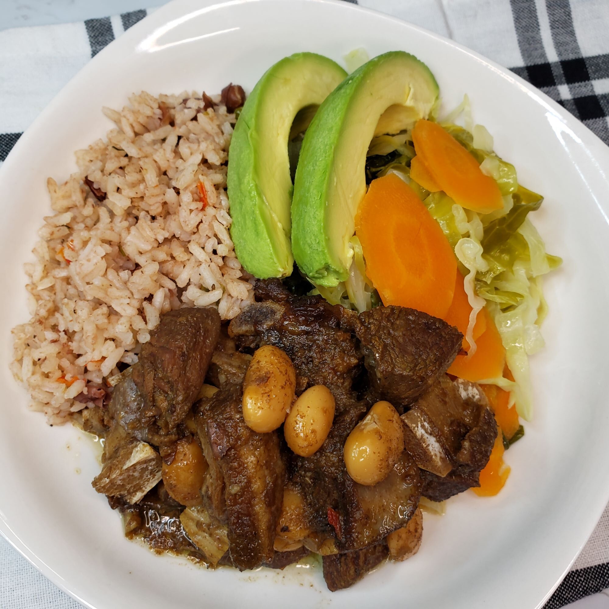 Brown Stew Goat meat